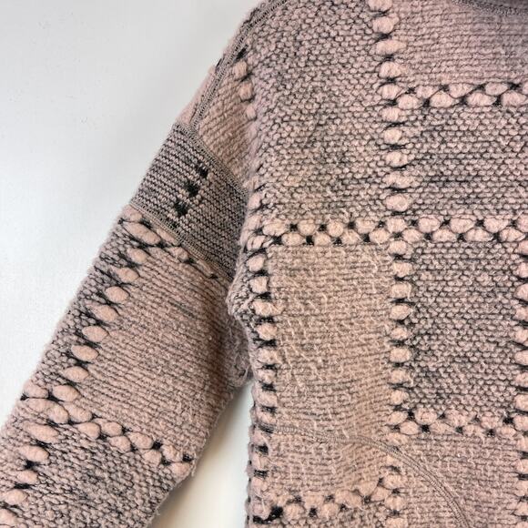 Prana Womens XS Crestland Pullover Wool Blend Turtleneck Sweater Pink Patch - Picture 4 of 12